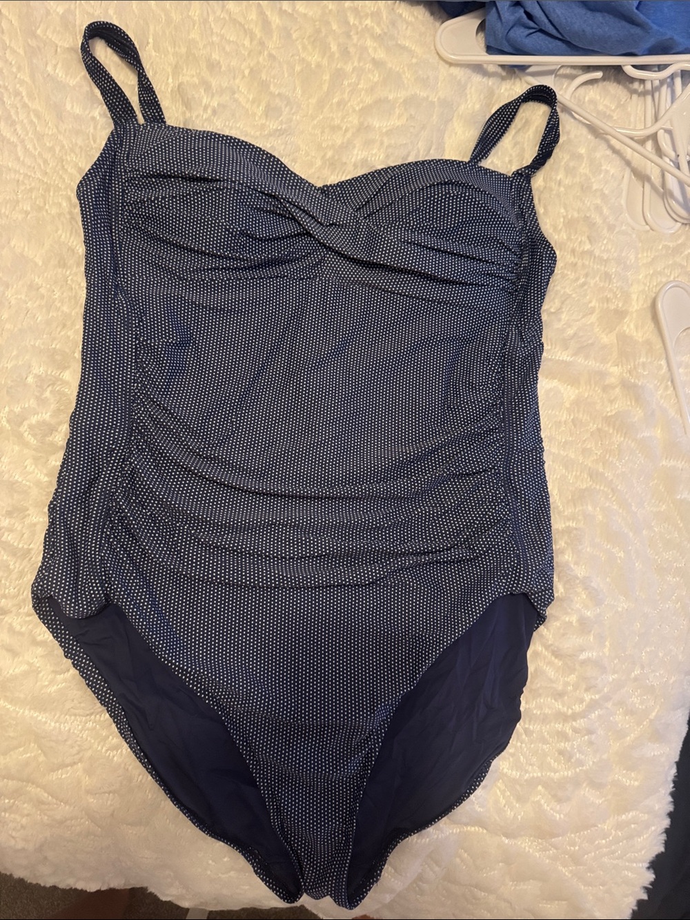 Classic Navy Polka Dot One-Piece Swimsuit - Brand Unspecified